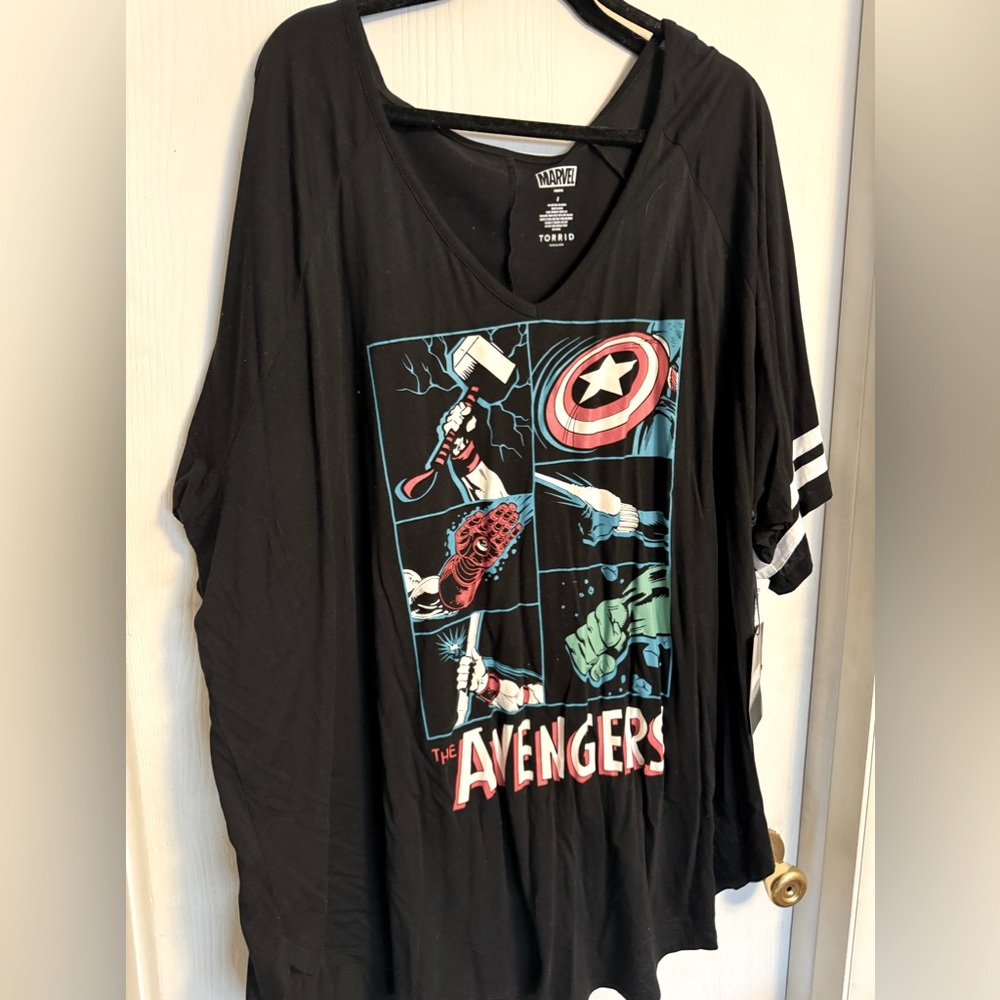 Plus size Avengers shirt.
